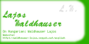 lajos waldhauser business card